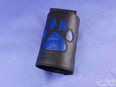 MEO Puppy Play Leather Paw Gauntlet Review Blue Small