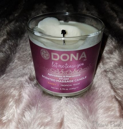 DONA Sassy Tropical Tease Massage Candle Review