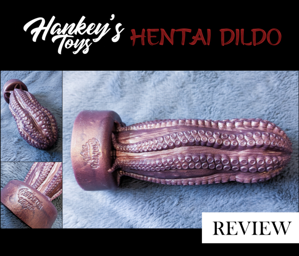 It’s time for another hot 'n horny Hankey’s Toys review! This month I’m sharing my thoughts on the Hankey’s Toys Hentai Dildo, which I selected in burnt ember colour, in small size, with medium firm silicone and with the optional Vac-U-Hole in the base.