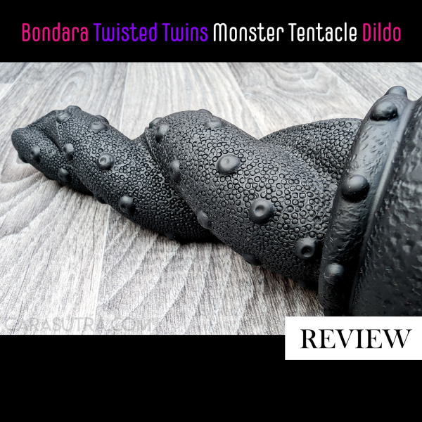 The Bondara Monsters range offers dildos completely different to the standard, realistic-size cocks. There are tentacles, fists, extra-girthy, extra-long and even double-ended and multi-cock styles. Today I’m sharing my thoughts and experiences of the Bondara Twisted Twins Monster Tentacle Dildo, a textured, silicone wonder with a suction-cup base.