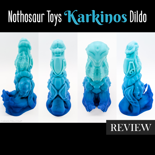 It’s so difficult to describe how it felt the first time I was able to take the full length of Karkinos’ crab-like contours. It feels so satisfyingly filling, it’s a genuine erotic thrill. It’s hard for me to distinguish the exact bulge, angle or nodule which feels best once the dildo is fully inside me. It all just blends into the appendage of a fantasy creature which is so otherworldly, so filthily non-human, yet so lustfully phallic, that the physical design and psychological impact take me by the throat and slam me against the door of an orgasm in no time.