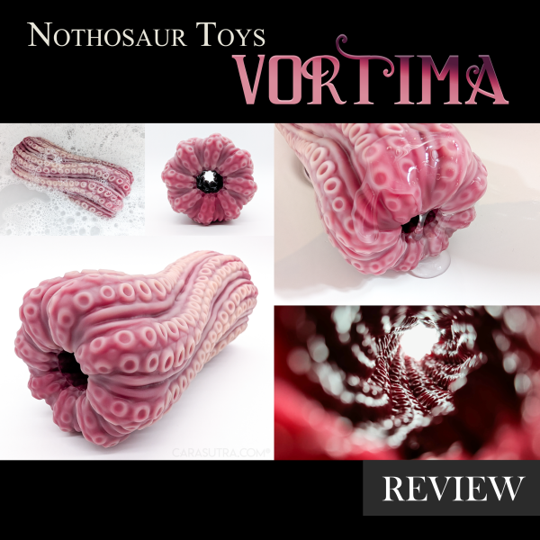 After reviewing plenty of wonderfully weird Nothosaur fantasy dildos, we opted for something a little different this time. And this sex toy is so different, you could say it’s out of this world. Welcome to our Nothosaur Toys Vortima Masturbator review, where I’ll be sharing all the tentacle-texture details of this monster fantasy stroker.