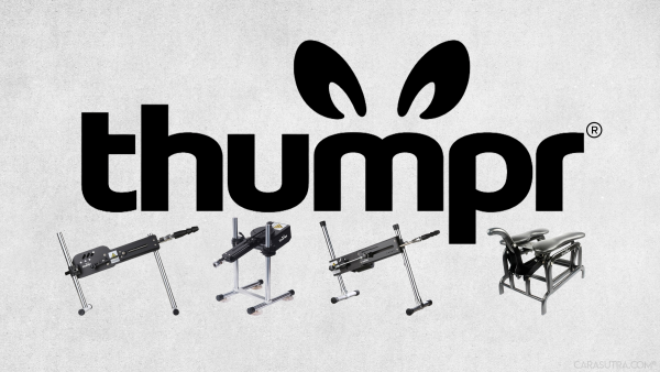 Thumpr logo above the four Thumpr sex machines: A3 PRO, A5 COMPACT, A6 COMPACT, and ROCKER