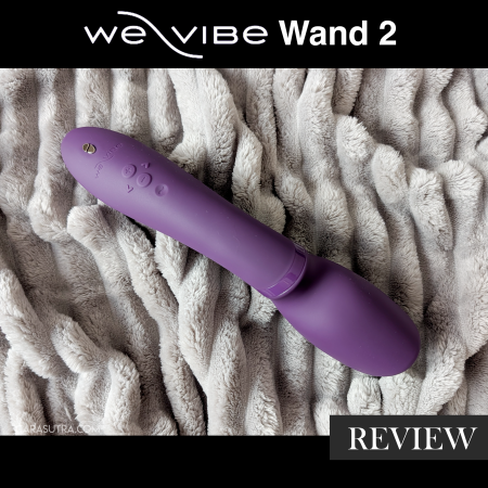 We-Vibe Wand 2 rechargeable app-controlled wand vibrator in deep purple silicone