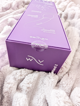 We-Vibe Wand 2 packaging photographed from above showing the hygienic seal on the box