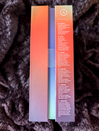 Arcwave Ion 2 box side panel showing the printed feature and specification text