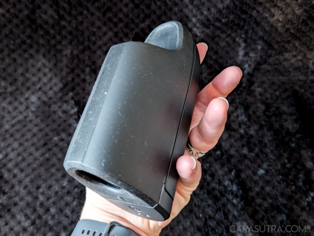 Arcwave Ion 2 held upright in hand showing the soft silicone sleeve cover