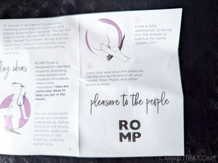 ROMP Pulse Playbook spread showing play ideas and the “pleasure to the people” ROMP branding