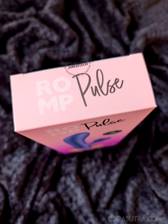 Top end of the ROMP Pulse box showing the ROMP Pulse logo